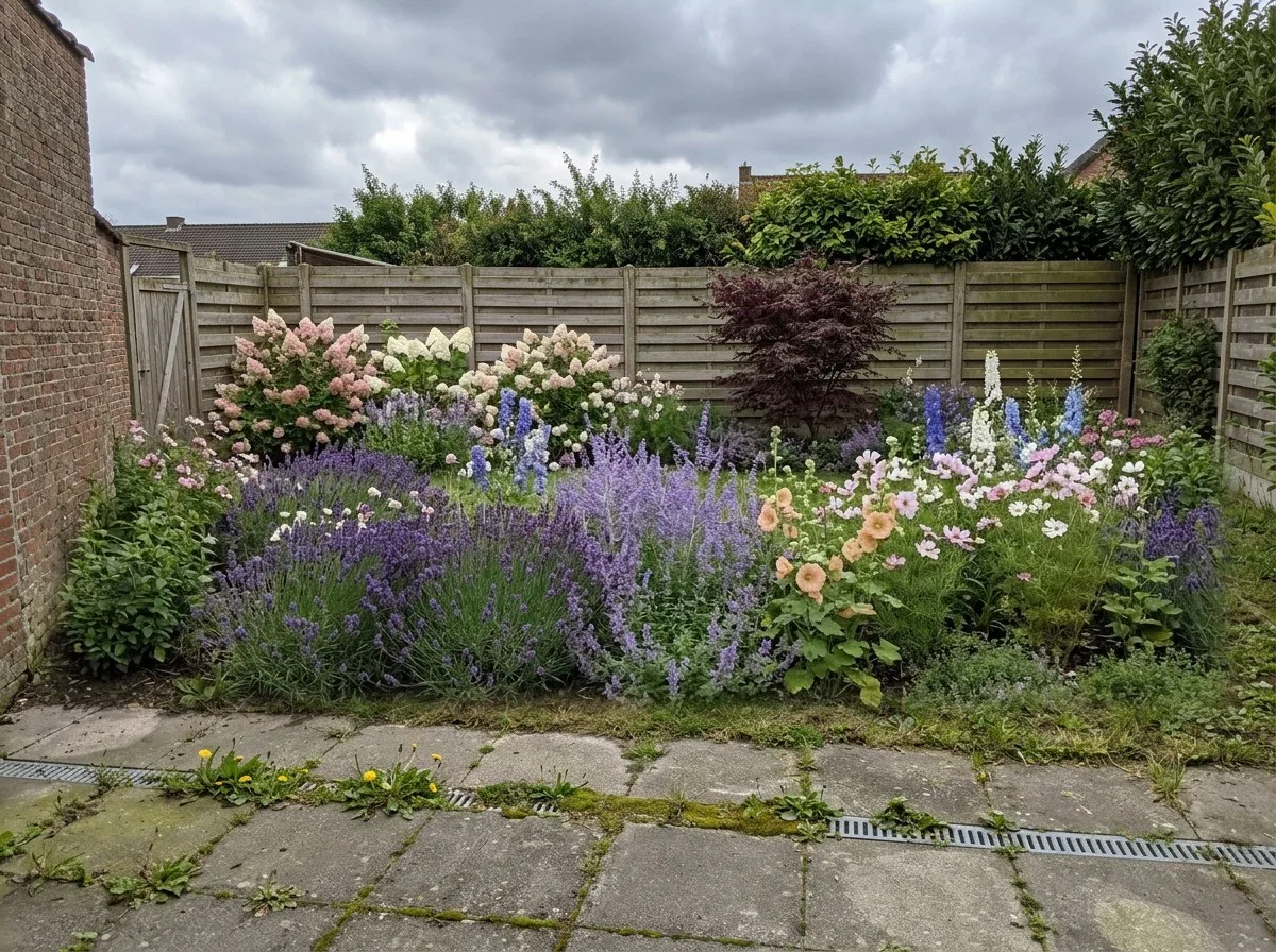 Nachher: Hintergarten, Cottage-Stil