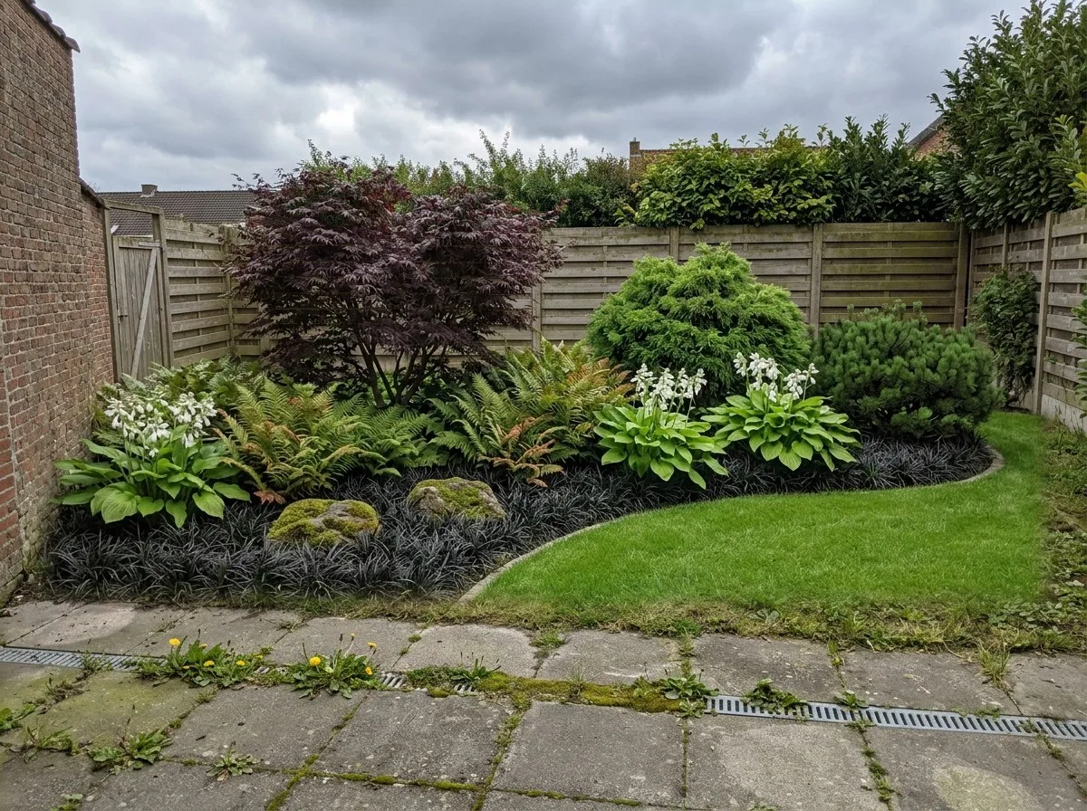 Nachher: Hintergarten, japanischer Stil